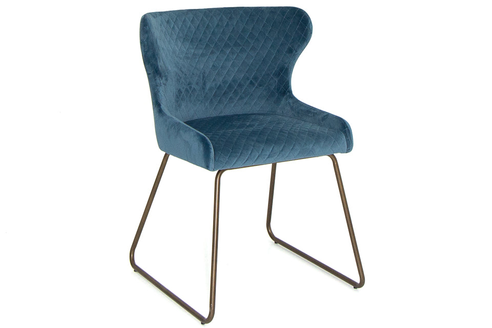 Aria - Blue Fabric Dining Chair