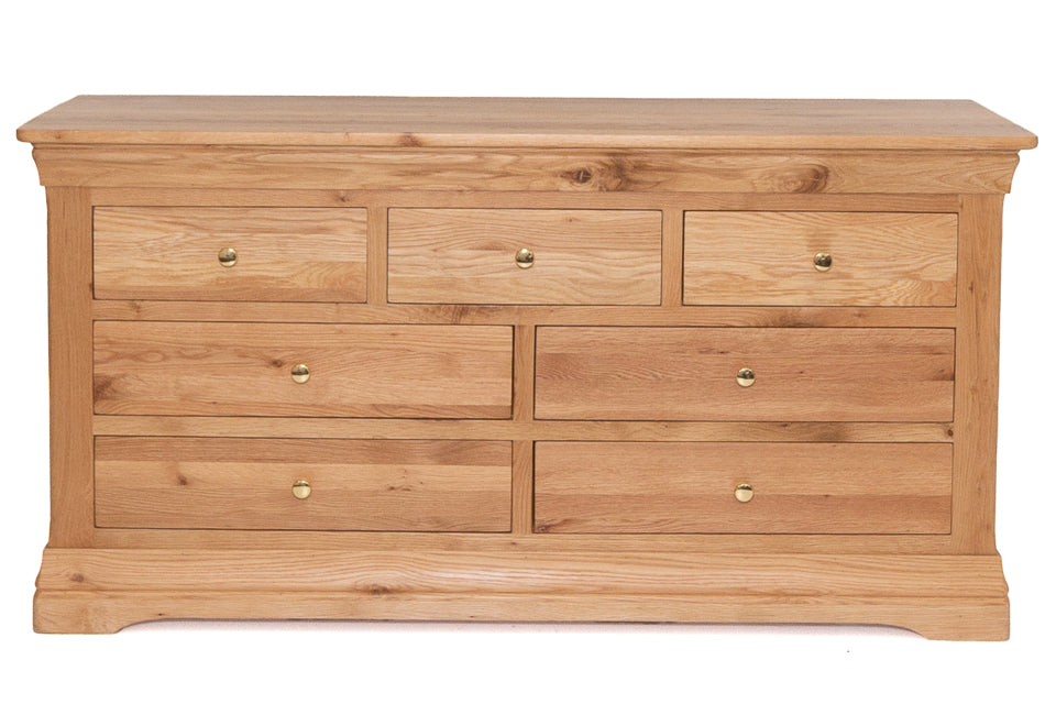 Asbury - Oak 7 Drawer Dresser Chest