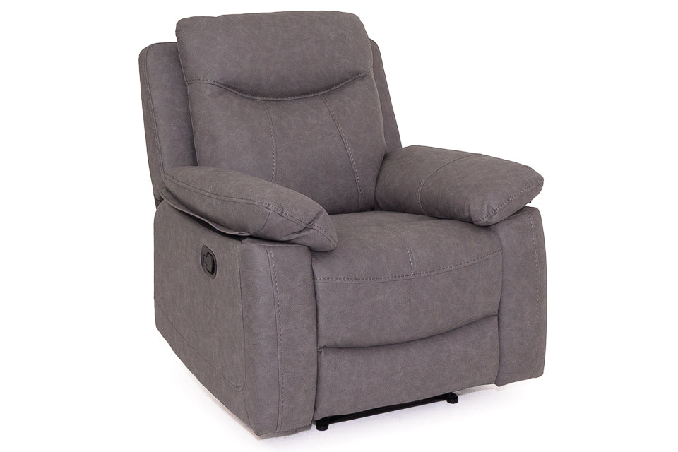 Angelo Grey Fabric Recliner