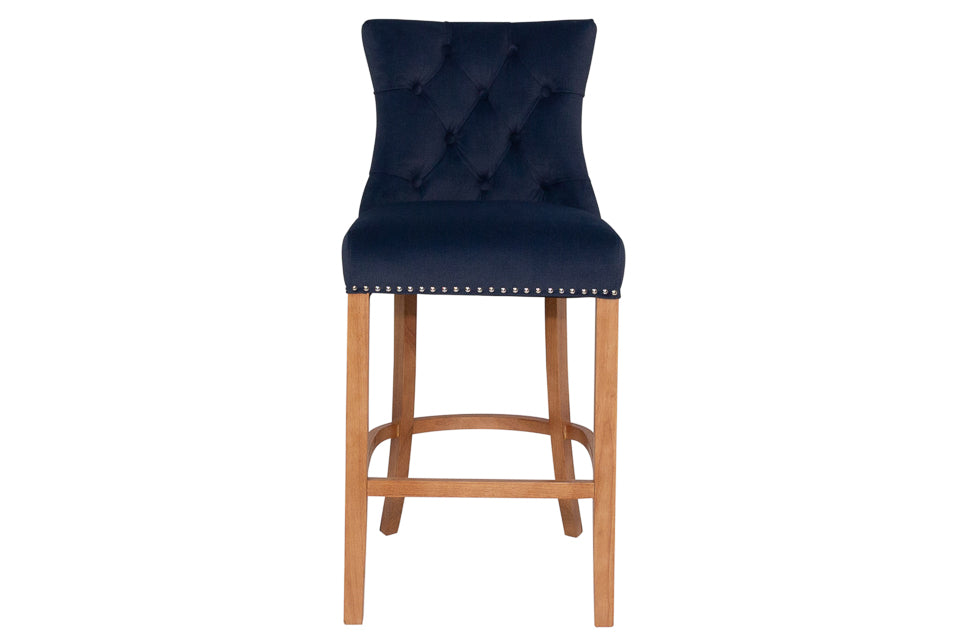 Balreask - Blue Fabric Bar Stool