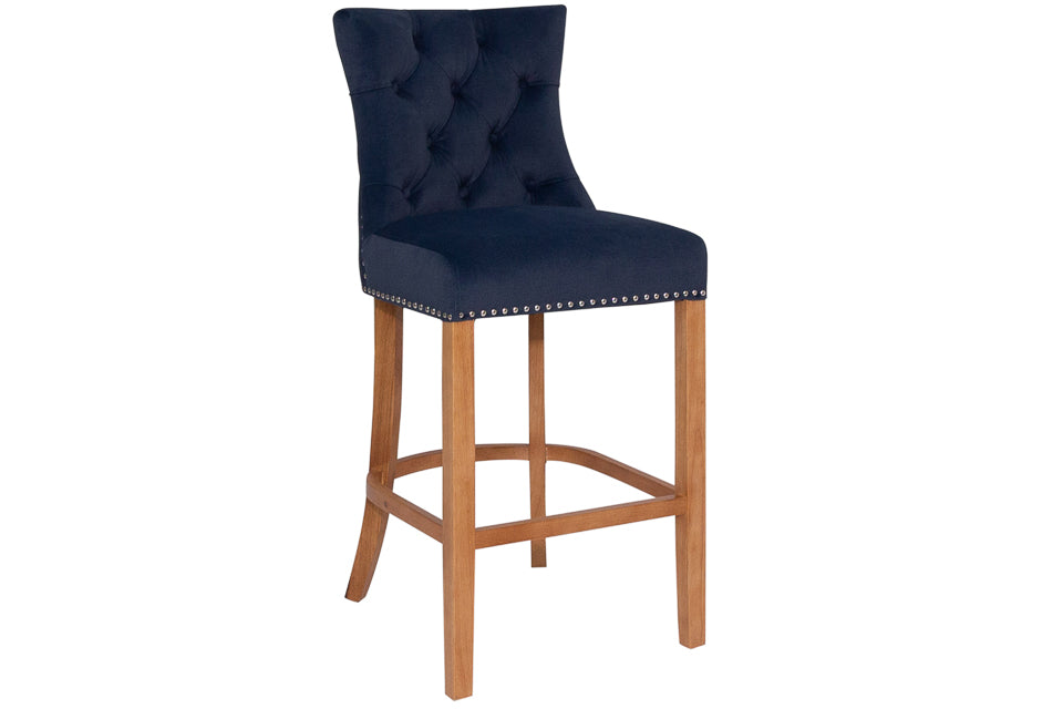 Balreask - Blue Fabric Bar Stool