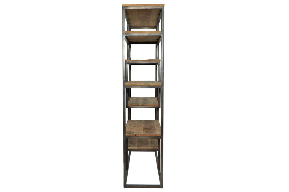 Barton - Walnut Wood And Metal Bookcase