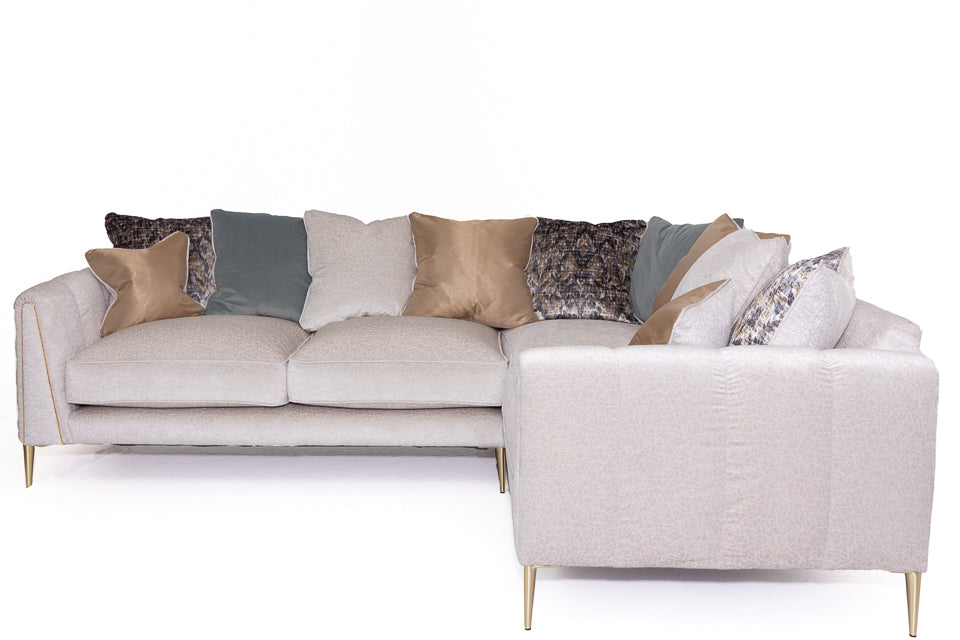 Barlow - Grey Fabric Corner Sofa