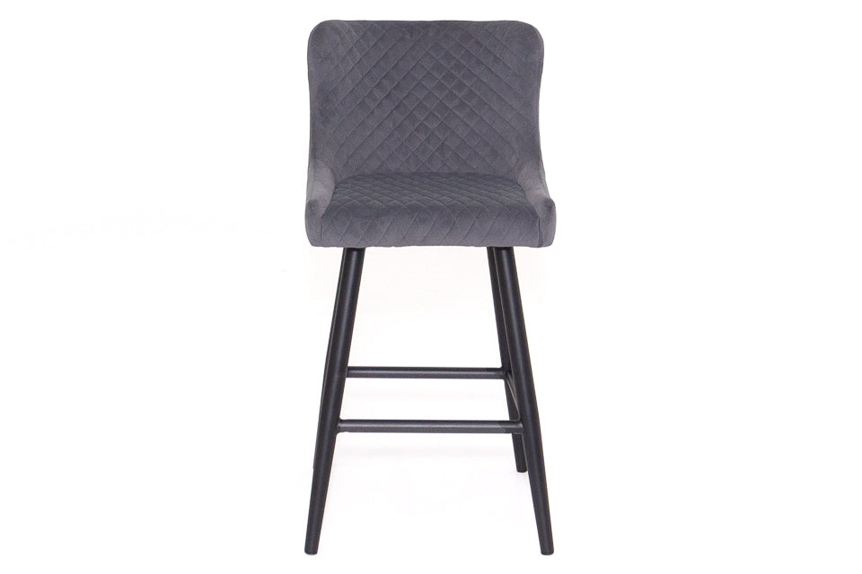 Bellini - Grey Fabric Counter Height Bar Stool