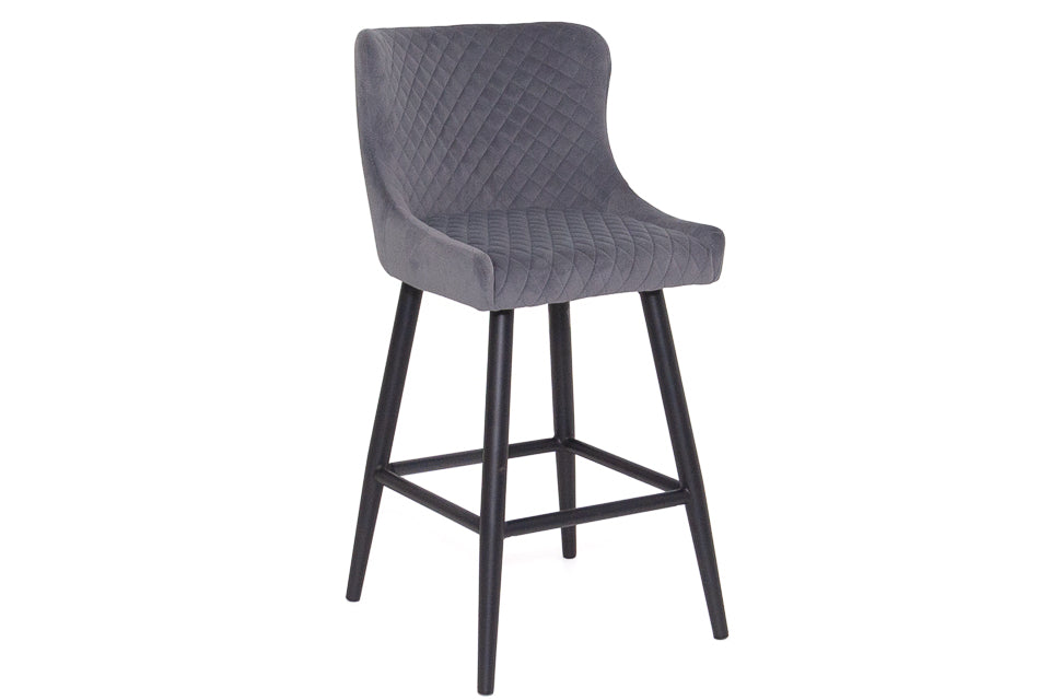 Bellini - Grey Fabric Counter Height Bar Stool