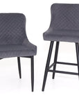 Bellini - Grey Fabric Counter Height Bar Stool