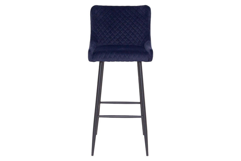 Bellini - Blue Fabric Bar Stool