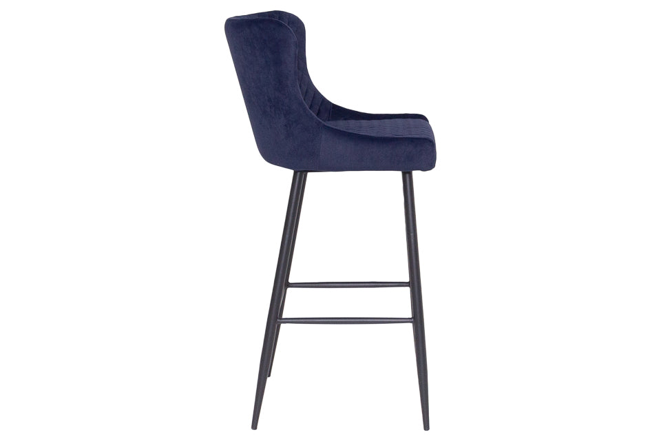 Bellini - Blue Fabric Bar Stool