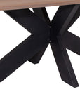 Bespoke Oak Tables - Grey Metal Metal  Base