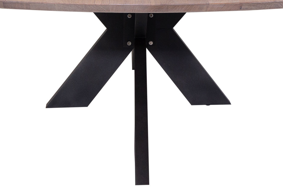 Grey Metal Base Bespoke Oak Tables - Grey Metal Metal Base – Craughwell Furniture ...