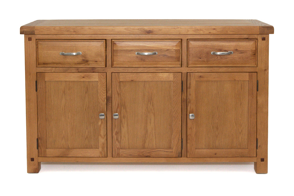 Bewley - Oak 3 Door Sideboard With 3 Drawers