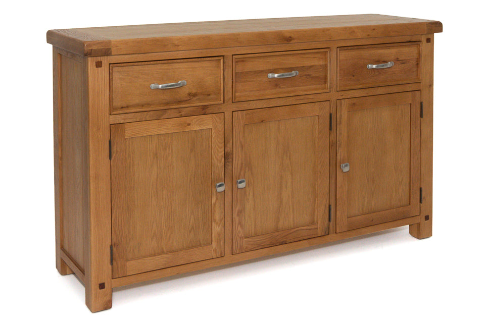 Bewley - Oak 3 Door Sideboard With 3 Drawers