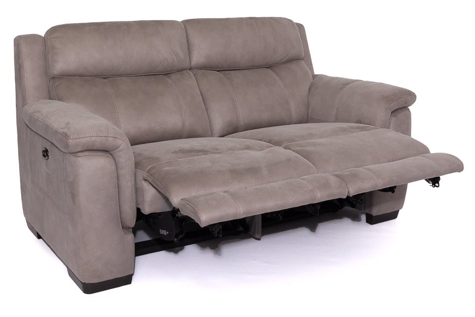 Boland - Taupe Fabric 2 Seater Power Recliner Sofa