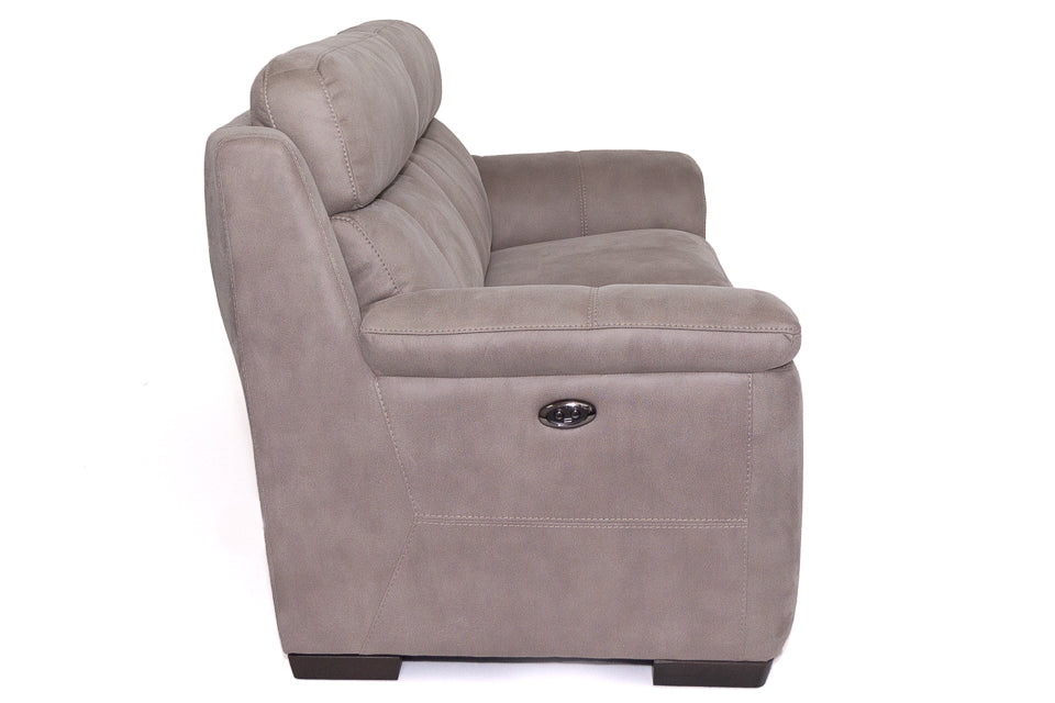 Boland - Taupe Fabric 2 Seater Power Recliner Sofa