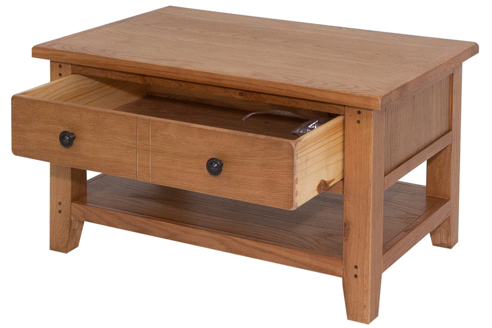 Bray - Oak Coffee Table With 2 Drawers