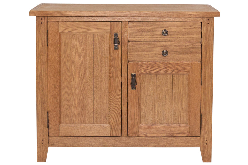 Bray - Oak 2 Door Small Sideboard With 2 Drawers