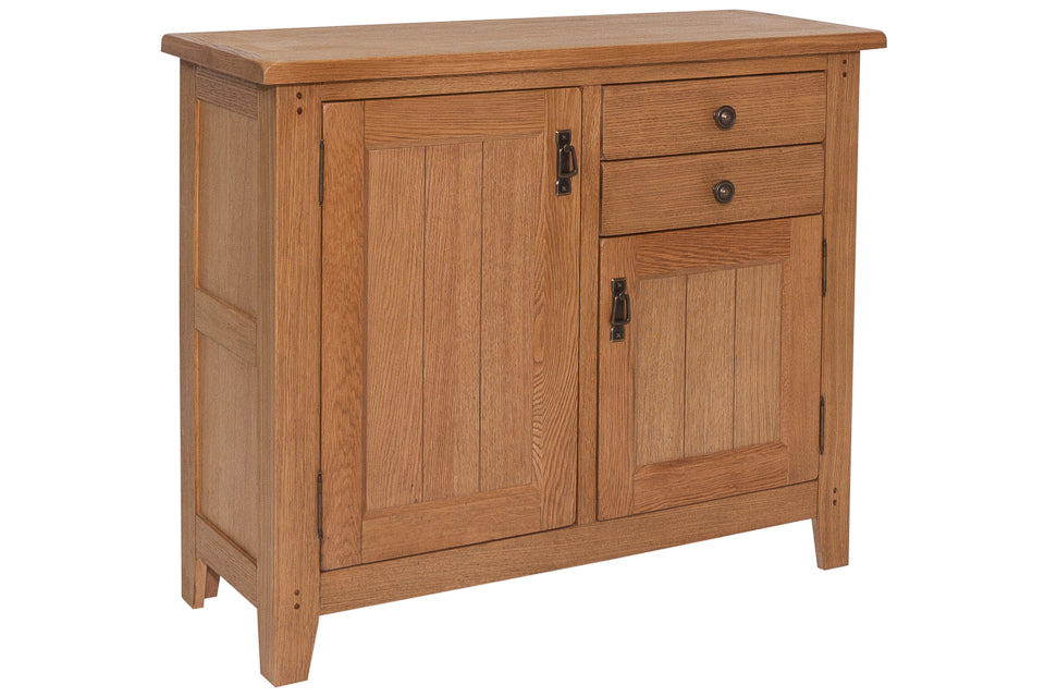 Bray - Oak 2 Door Small Sideboard With 2 Drawers