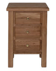 Bryant - Oak 3 Drawer Bedside Locker