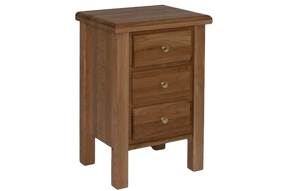 Bryant - Oak 3 Drawer Bedside Locker