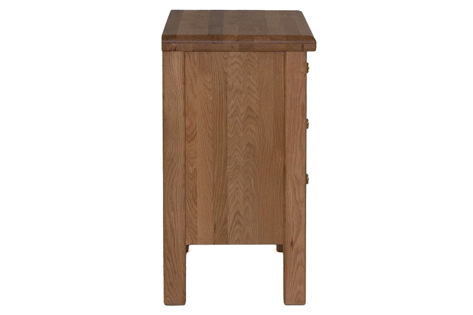 Bryant - Oak 3 Drawer Bedside Locker