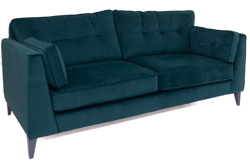 Bellingham teal velvet Fabric 4 Seater Sofa
