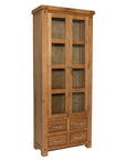 Bewley Oak Display Cabinet with glass doors