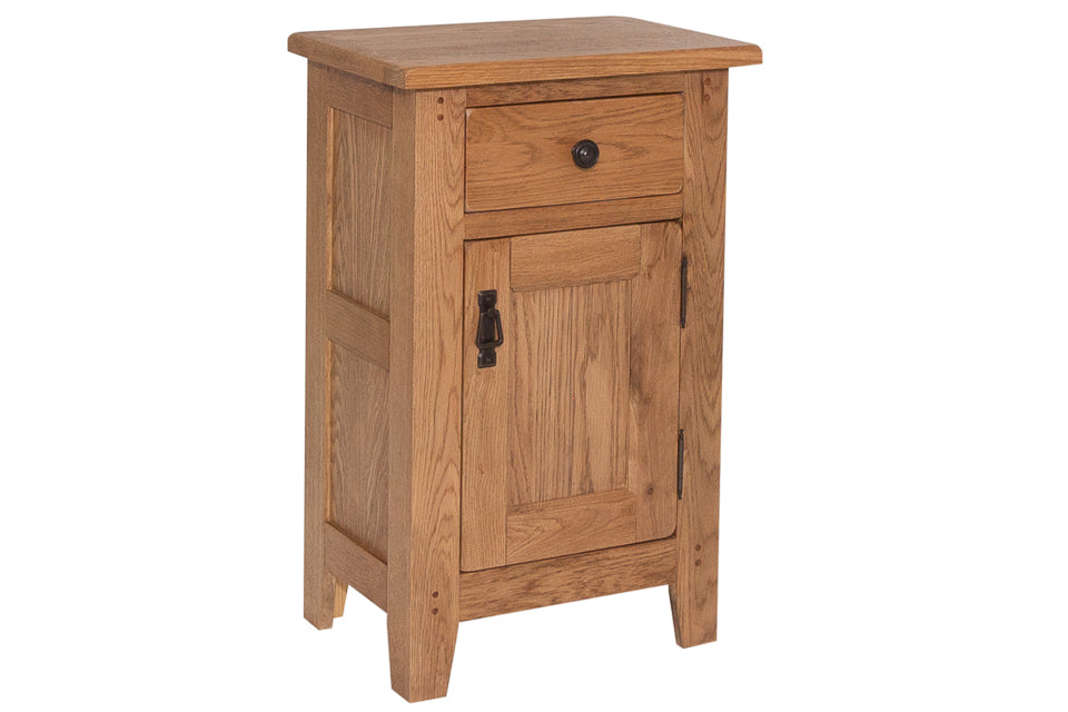 Bray Oak Small Console Table with 1 door and 1 drawer