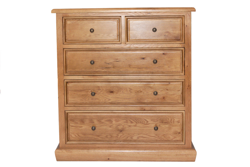 Cabrini - Oak 5 Drawer Drawer Tall Chest