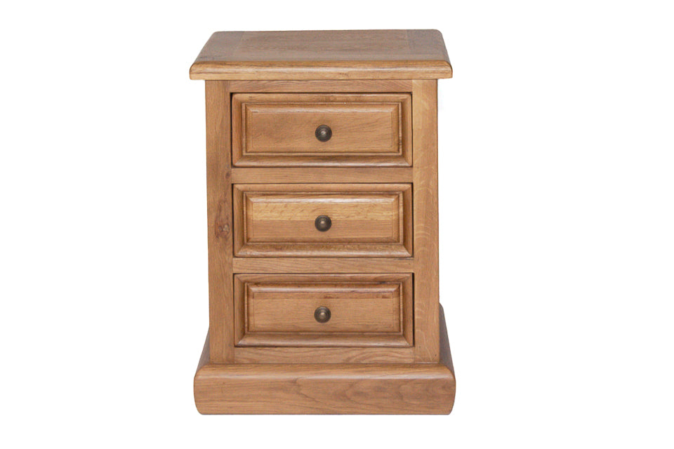 Cabrini - Oak 3 Drawer Bedside Locker