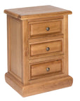 Cabrini - Oak 3 Drawer Bedside Locker