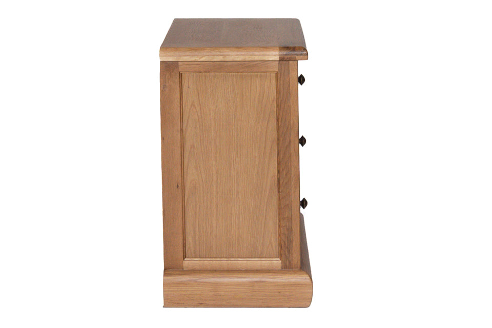 Cabrini - Oak 3 Drawer Bedside Locker