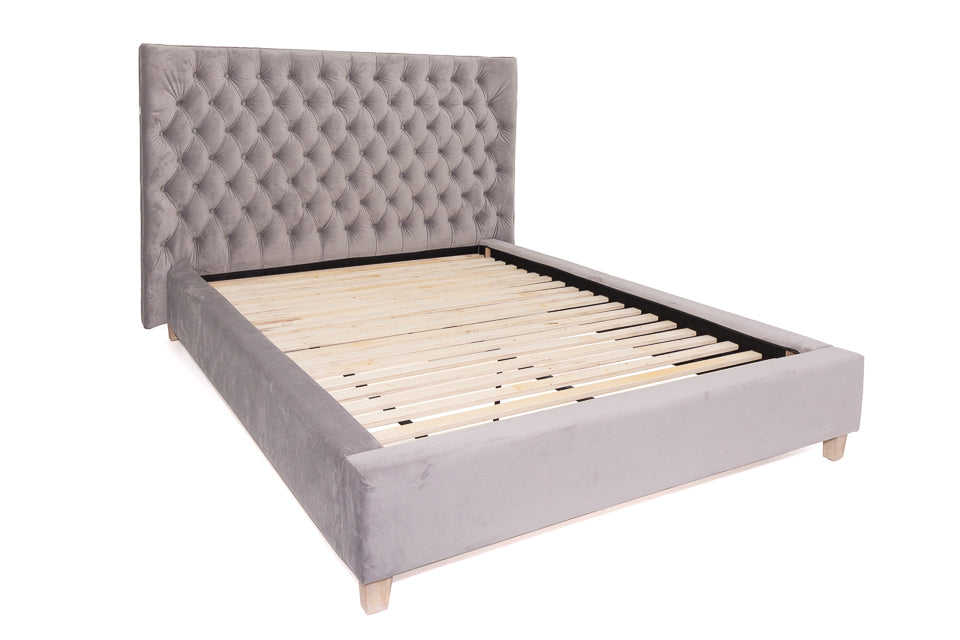 Camelot - Grey Fabric 6Ft Super King Bed Frame