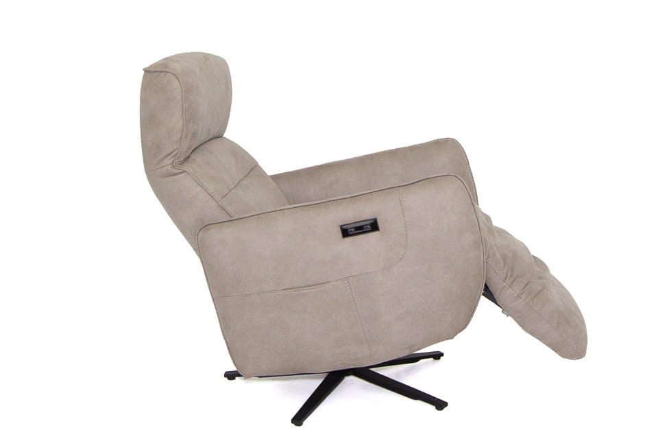 Capri - Fabric Battery Operated Tv Recliner Chair With Swival Operation