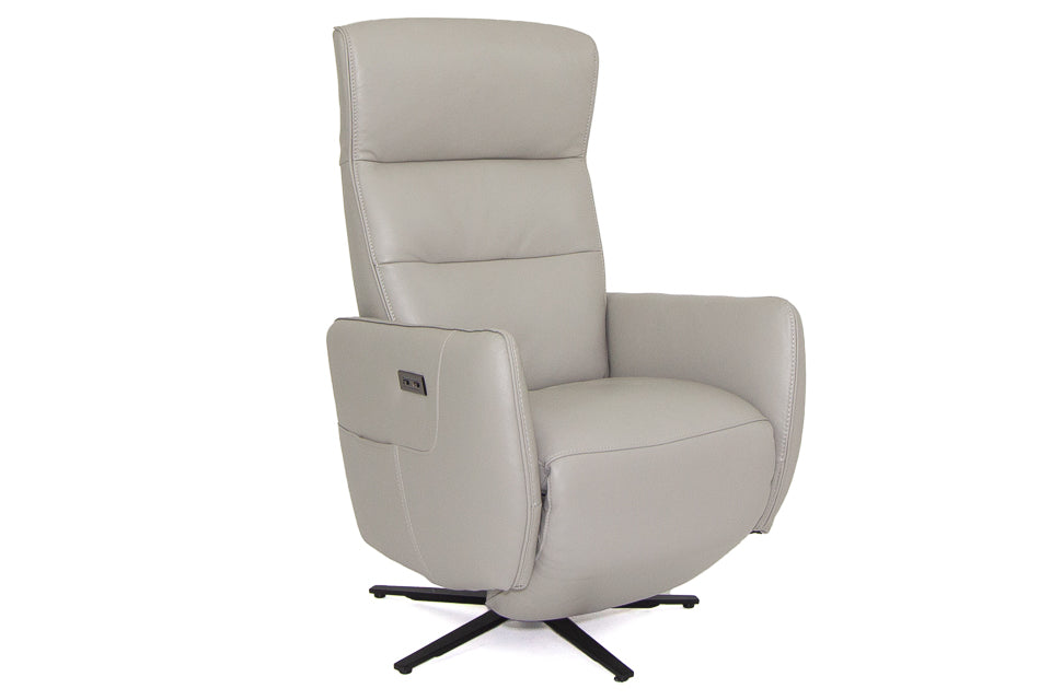 Capri - Leather Battery Operated Tv Recliner Chair With Swival Operation