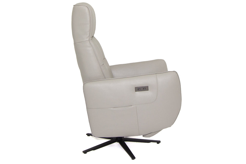 Capri - Leather Battery Operated Tv Recliner Chair With Swival Operation