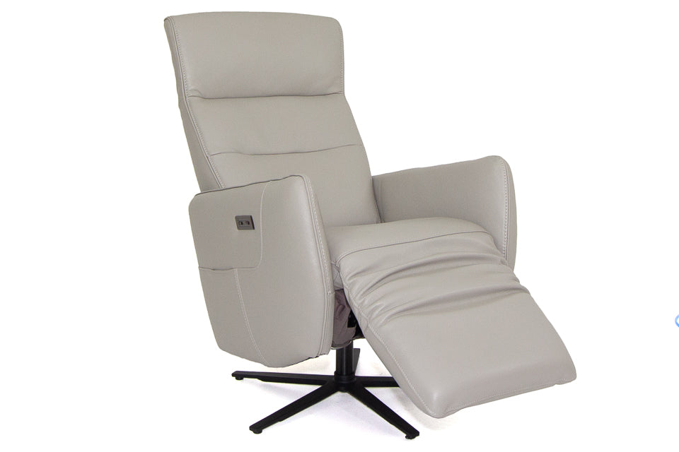 Capri - Leather Battery Operated Tv Recliner Chair With Swival Operation