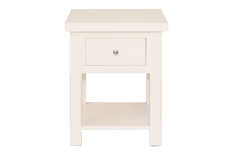 Carolina - Cream 1 Drawer Bedside Locker With Shelf