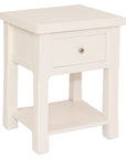 Carolina - Cream 1 Drawer Bedside Locker With Shelf