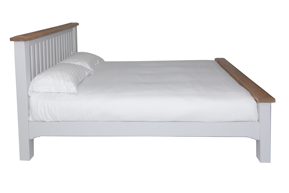 Casino - Grey And Oak 4Ft6In Double Bed Frame