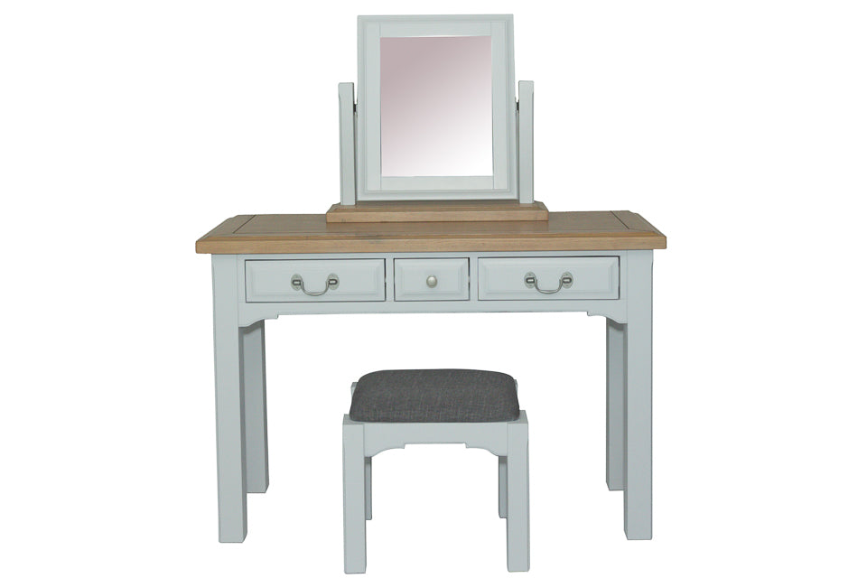 Casino - Grey And Oak Dressing Table, Mirror And Stool