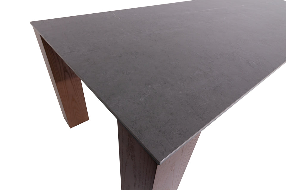 Castello - Grey Ceramic And Wood Dining Table 200Cm