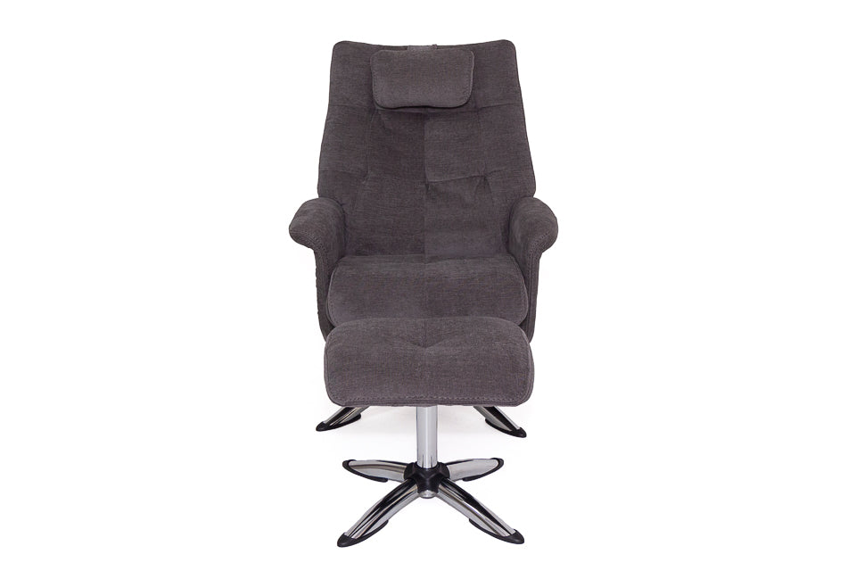 Celia - Grey Fabric Accent Armchair Danny Grey