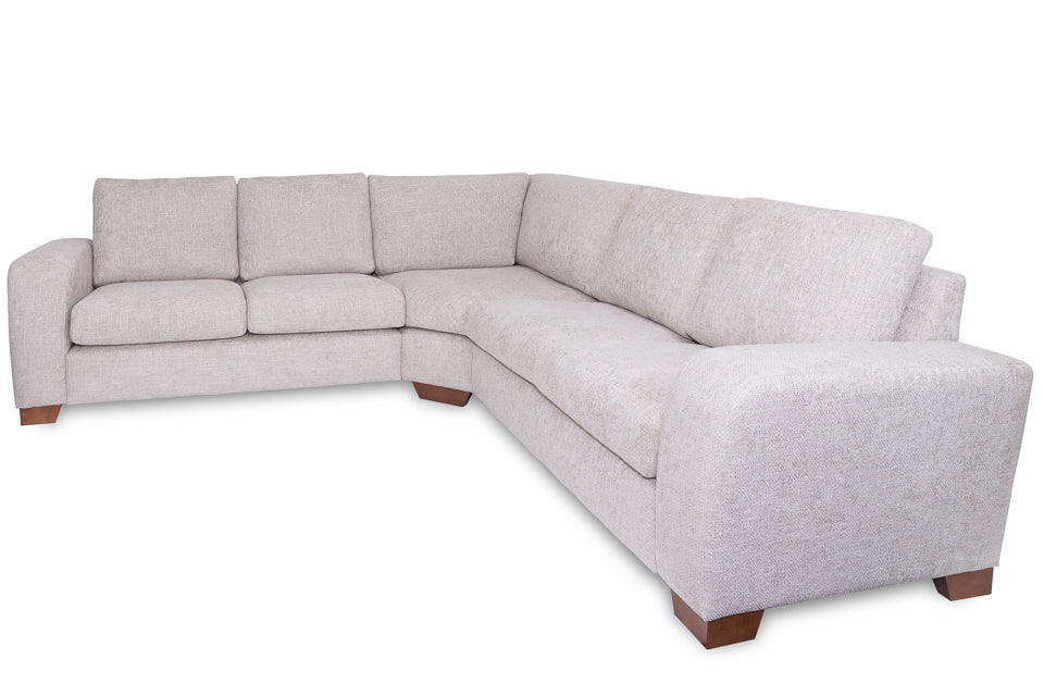 Claudia - Grey Fabric Corner Sofa
