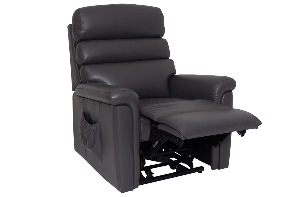 Comfi Sit - Grey Leather Power Recliner Chair