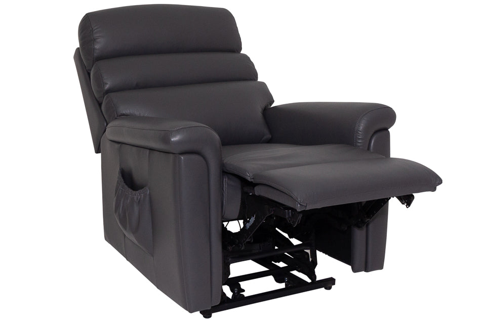 Comfi Sit - Grey Leather Power Recliner Chair