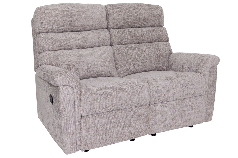 Comfi Sit - Grey Fabric 2 Seater Recliner Sofa