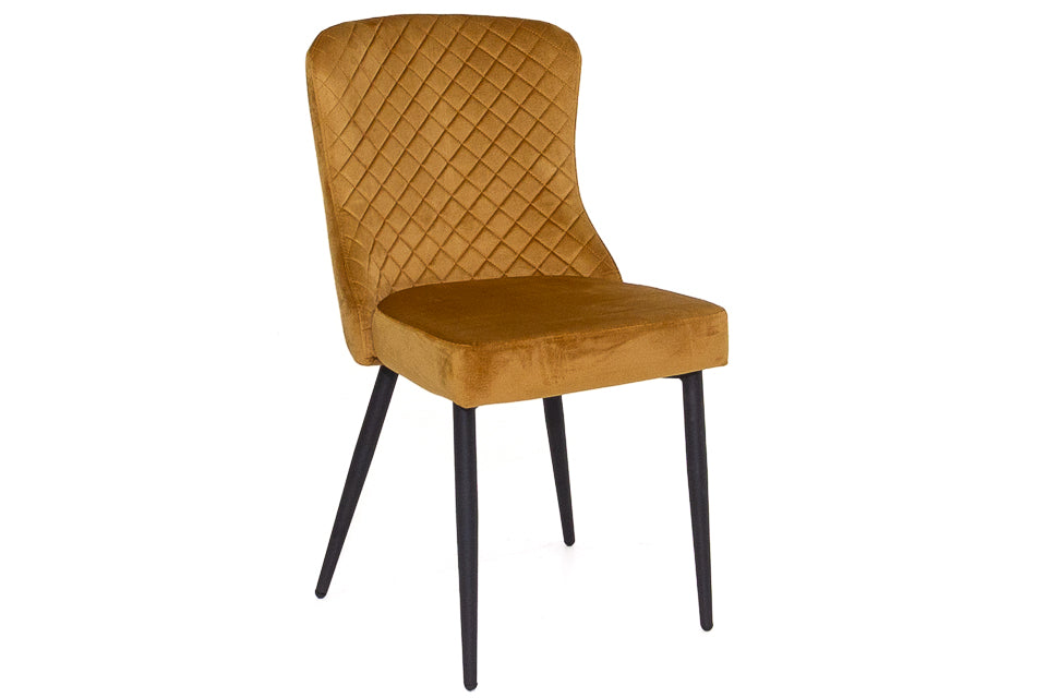 Cortez - Yellow Fabric Dining Chair