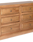 Cabrini Oak 6 Drawer Dresser Chest