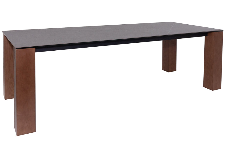 Castello Grey Ceramic top And Wood leg Dining Table 240 Centimetres