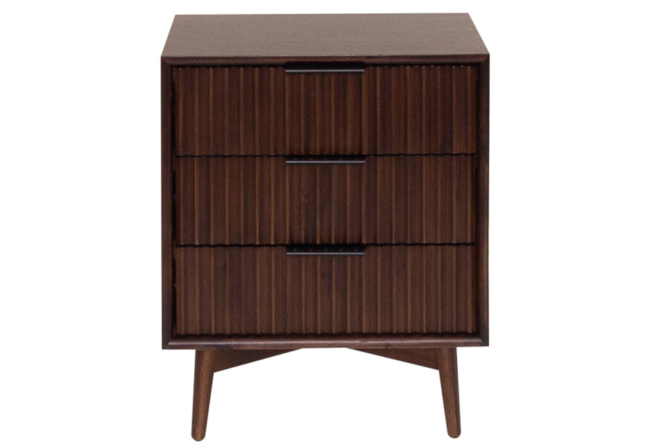 Dalkey - Walnut 3 Drawer Bedside Locker